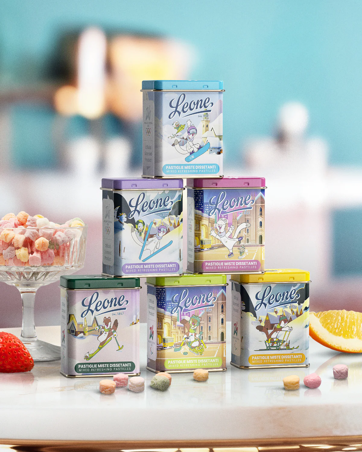 Collezione completa Lattine Pastiglie Milano Cortina 2026