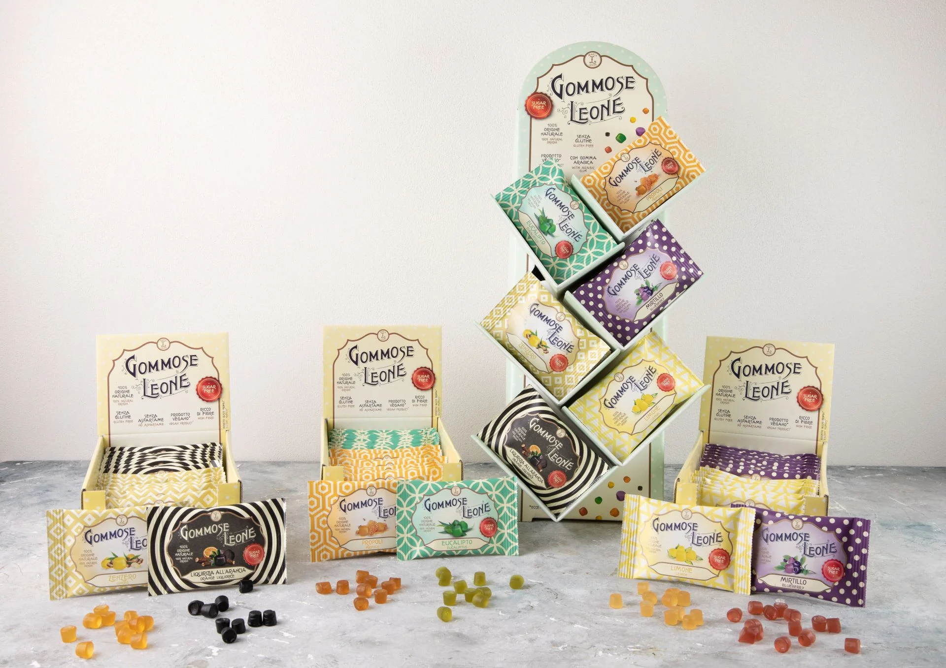 Espositore 54 Sacchetti Gommose assortiti