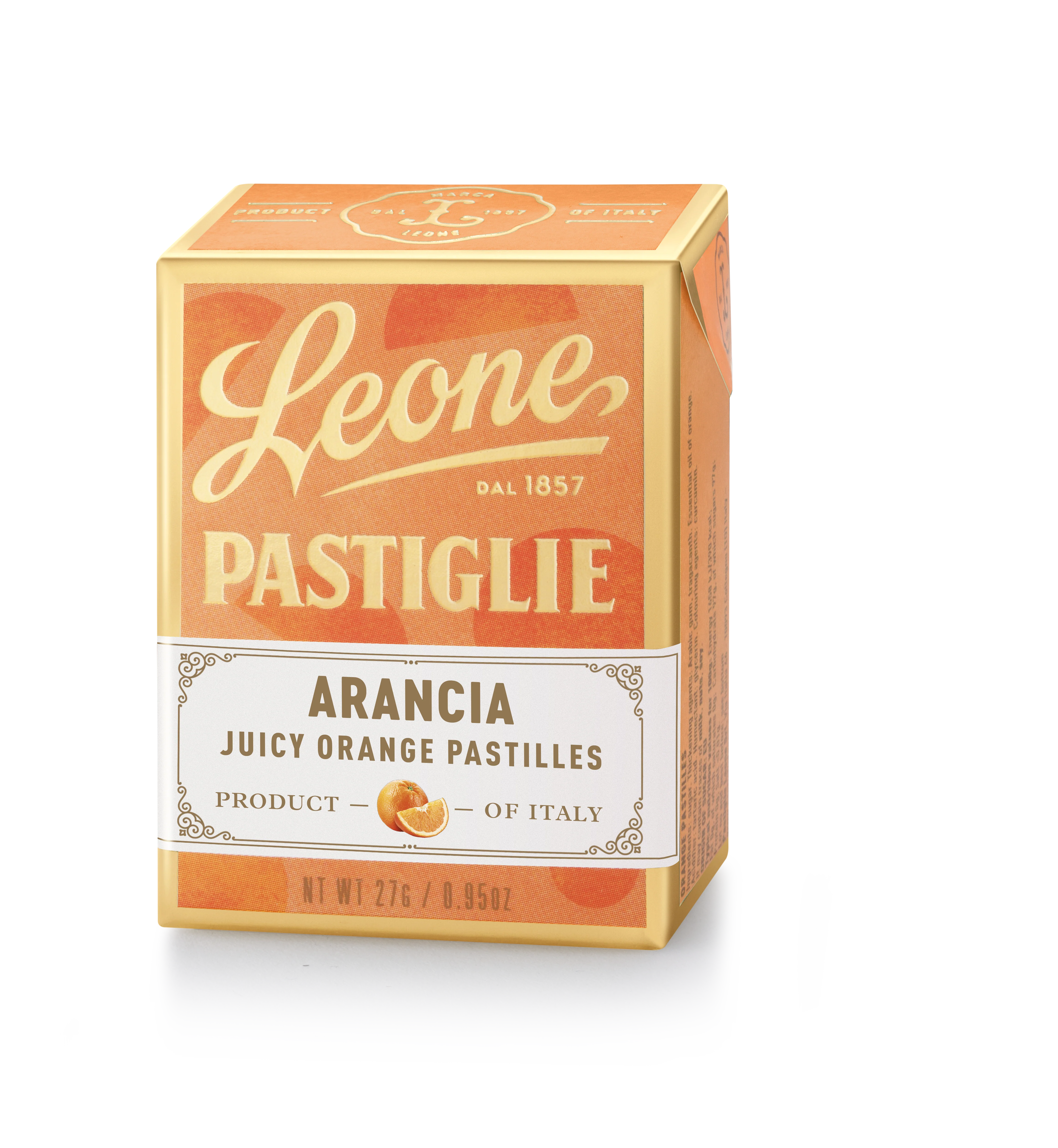 Mini espositore 18 scatolette Pastiglie Arancia 27g