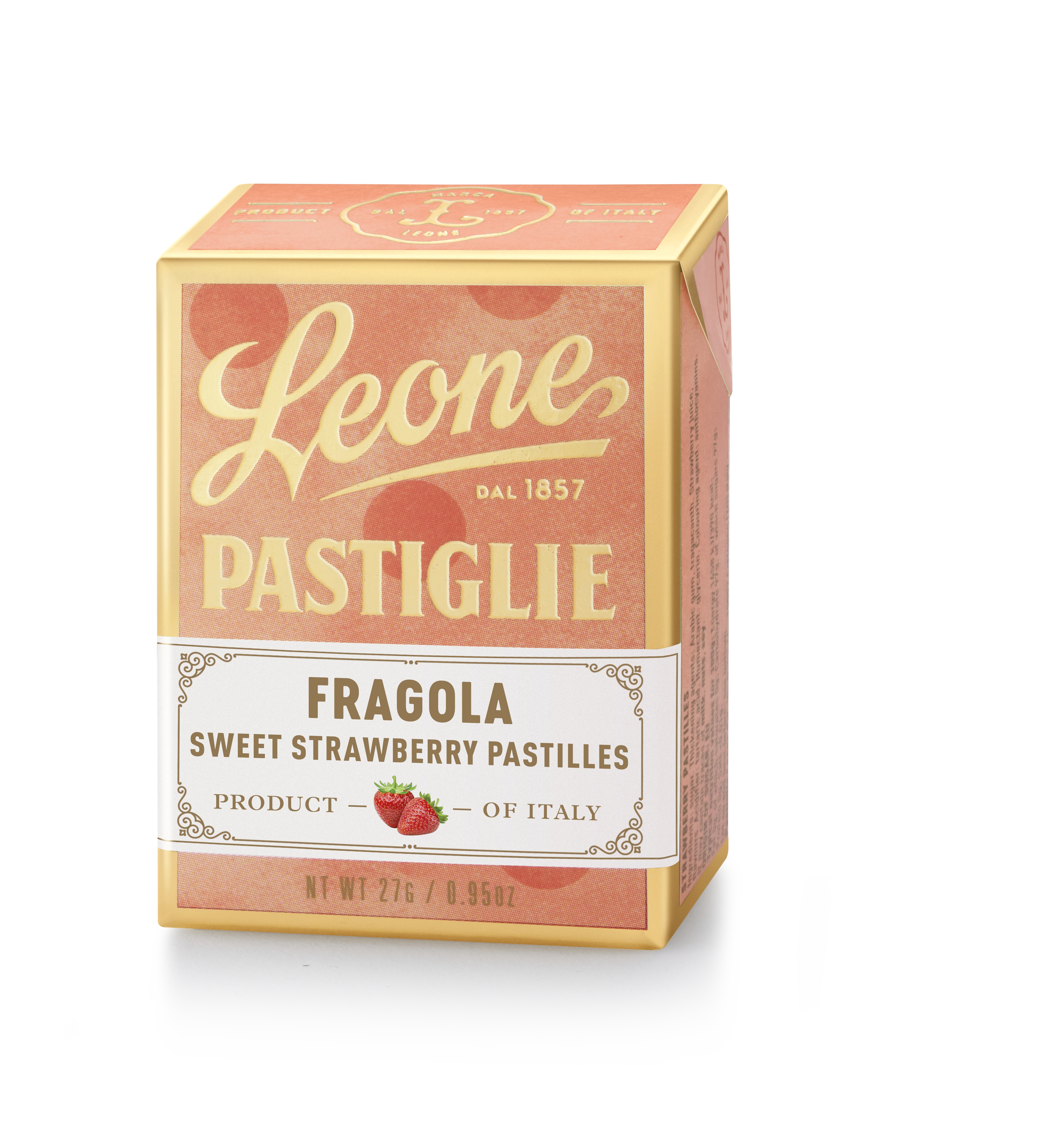 Mini espositore 18 scatolette Pastiglie Fragola 27g