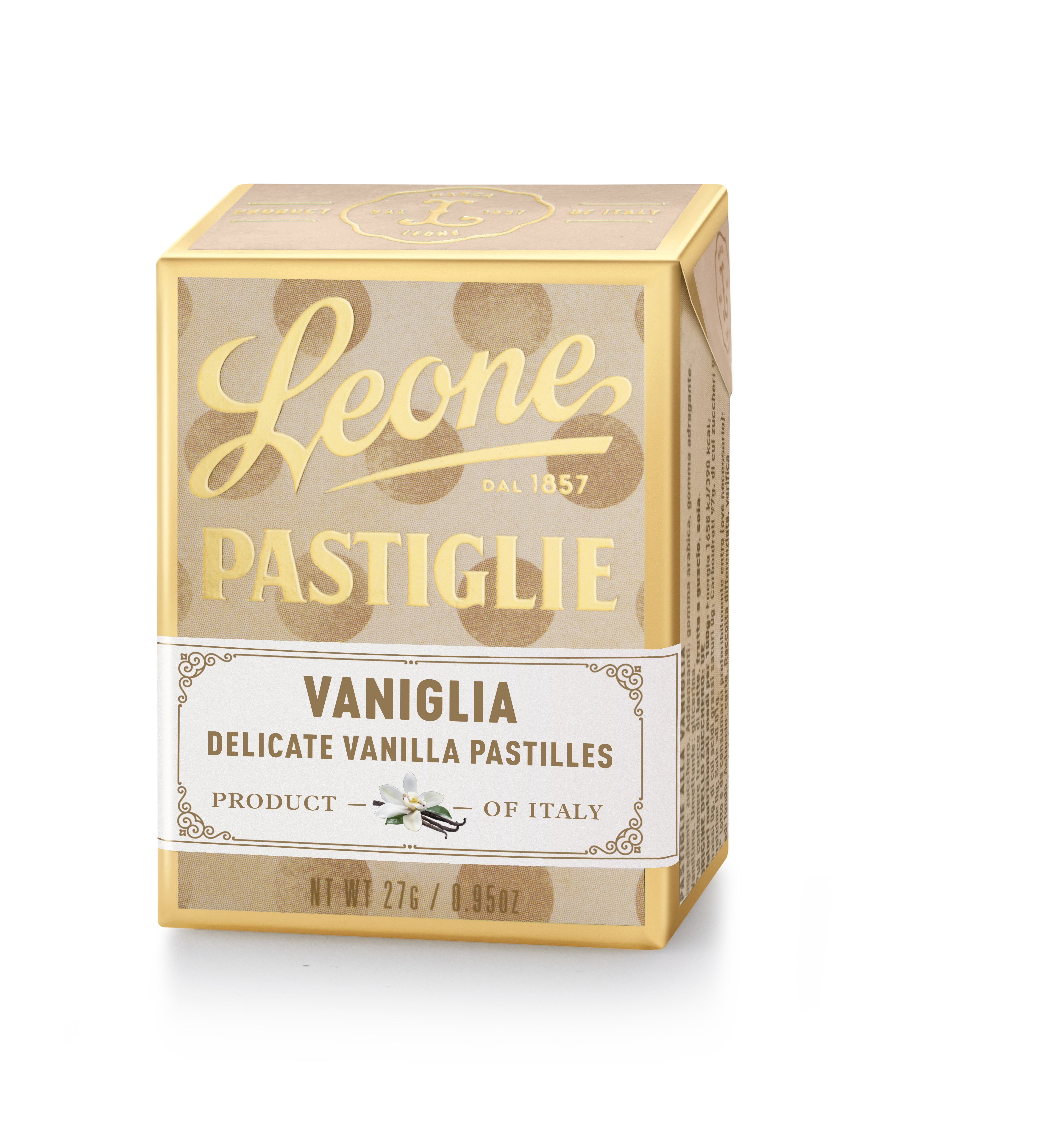 Mini espositore 18 scatolette Pastiglie Vaniglia 27g