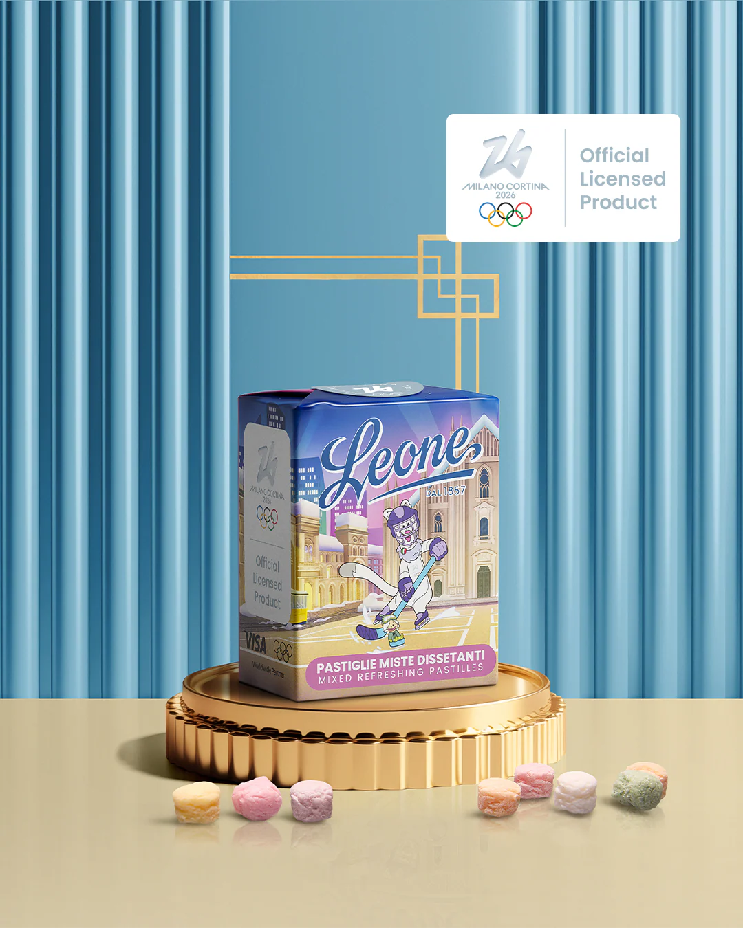 Scatoletta Pastiglie - Collezione Milano Cortina 2026 - Hockey su ghiaccio (Olimpiadi)