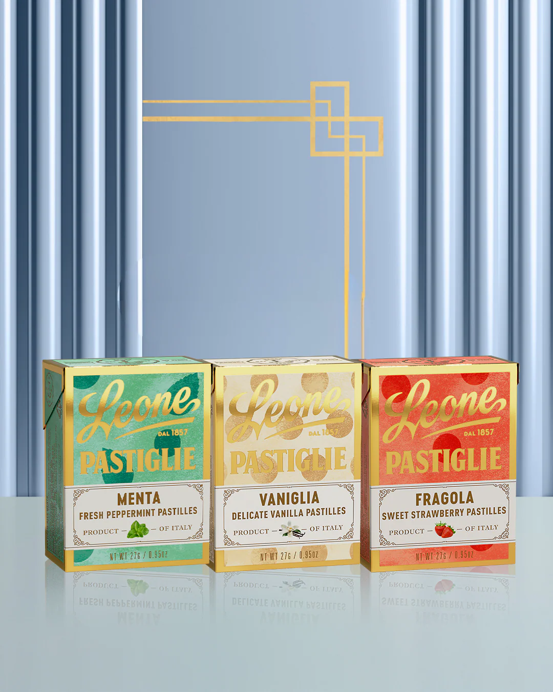 Tris Tricolore (Pastiglie Menta, Vaniglia, Fragola)